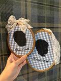 custom silhouette portrait hoop